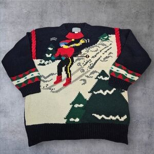 Vintage LB Portfolio Ladybug Oversized Skier Sweater Size Large Unisex Adult B35